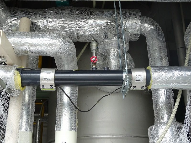 冷却水配管（塩ビ）の漏れ補修